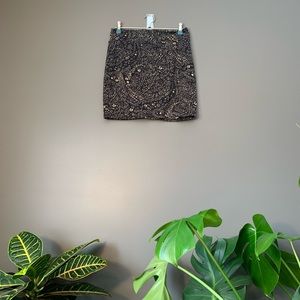 Urban Outfitters Black Floral Print Mini Skirt